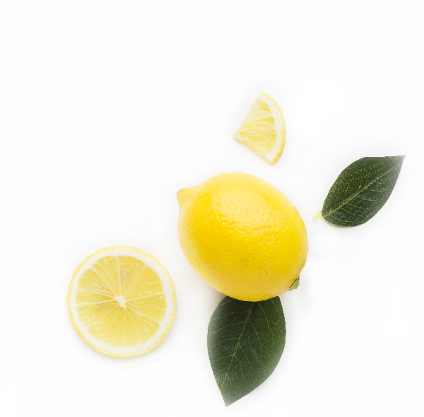 Lemon  flat lay lemon leaves with copy space copy5